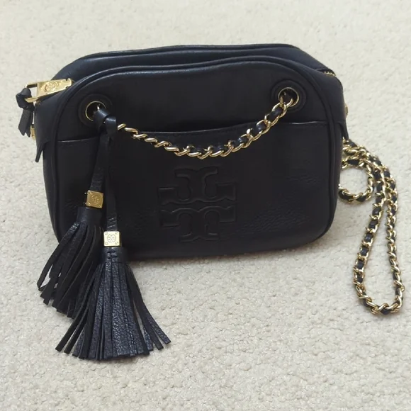 Tory Burch Black Leather Crossbody Bag - Picture 1 of 5